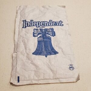 Independent Brand Fruit Packing Paper White Blue Liberty Bell Vintage